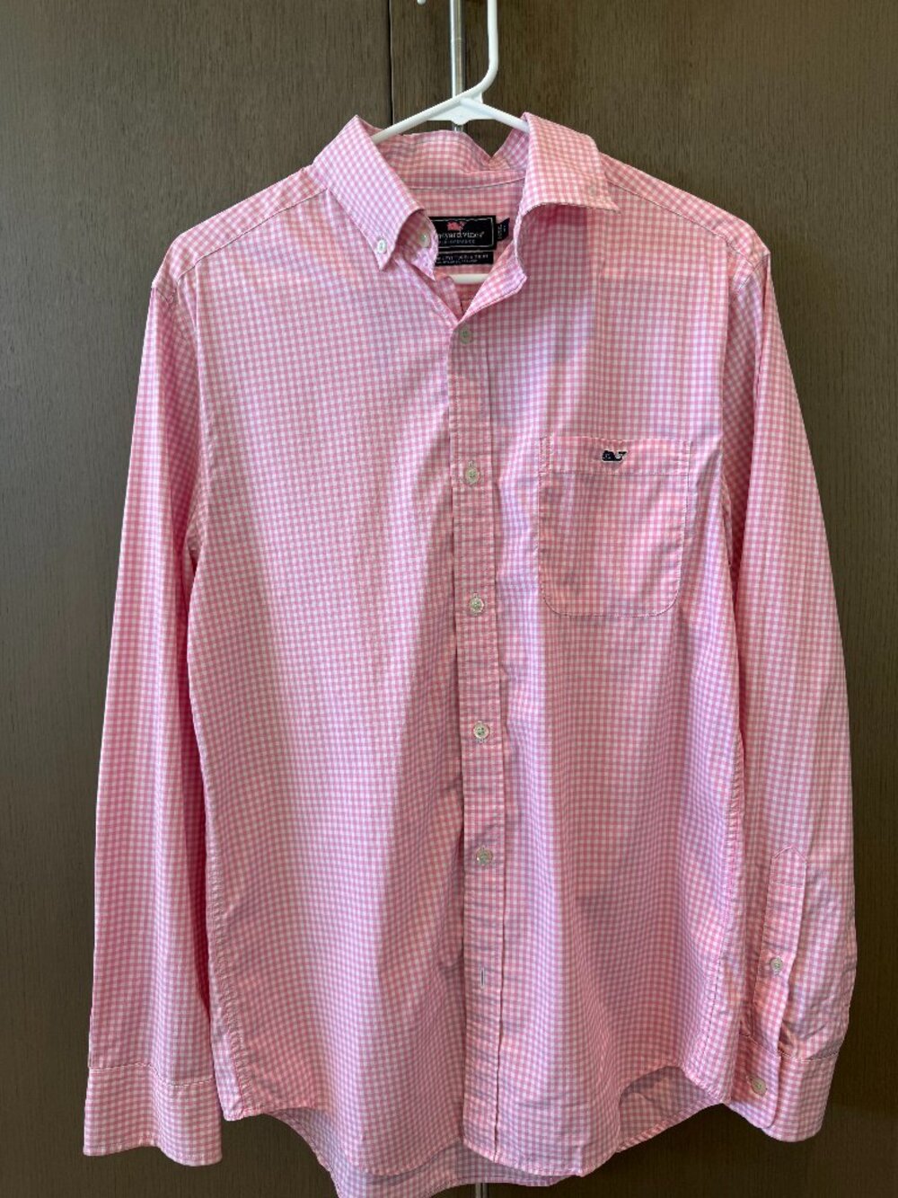 Vineyard Vines Pink Classic Fit Performance Tucker Shirt